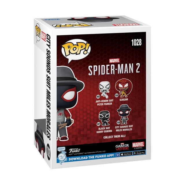 Funko Pop! Marvel: Spider Man 2 Game Verse - City Sounds Suit Miles Morales #1028 Bobble-Head Vinyl Figure