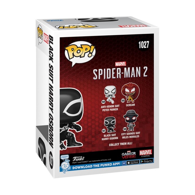 Funko Pop! Marvel: Spider-Man 2 Gamer Verse - Black Suit Harry Osborn #1027 Booble-Head Vinyl Figure