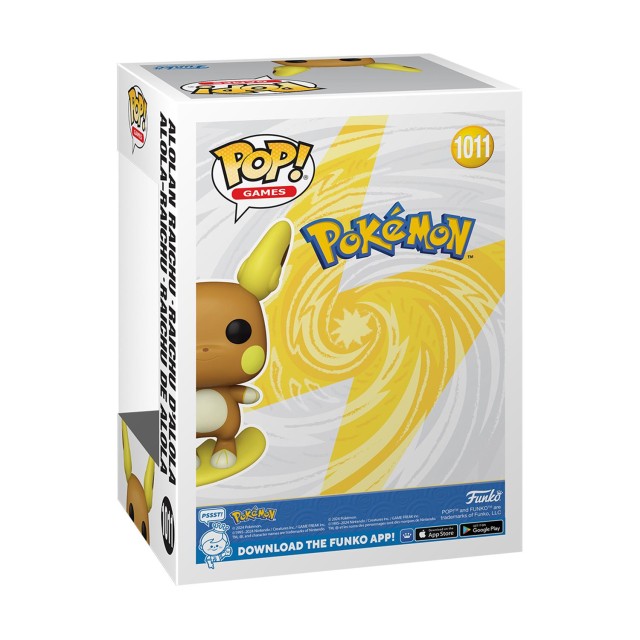 Funko Pop! Games: Pokemon - Alolan Raichu #1011 Vinyl Figure