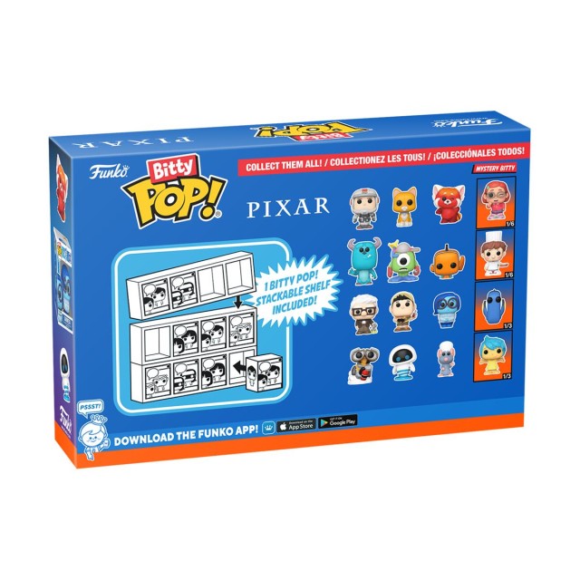 Funko Bitty Pop! 4-Pack: Disney Pixar - Carl, Russell, Sadness, Mystery Pop! Vinyl Figures