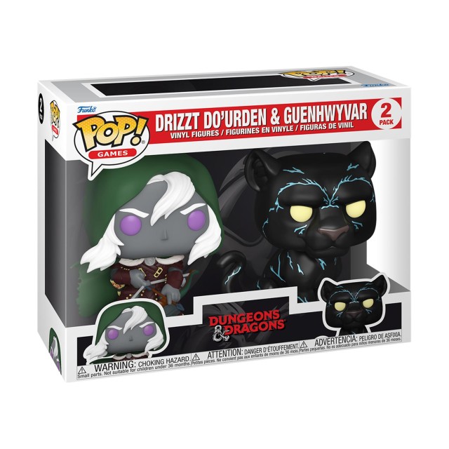 Funko Pop! Games 2-Pack: Dungeons & Dragons - Drizzt Do' Urden & Guenhwyvar Vinyl Figures