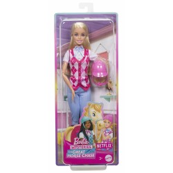 Mattel Barbie Mysteries: The Great Horse Chase - "Malibu" Doll with Riding Clothes & Accessories (HXJ38)