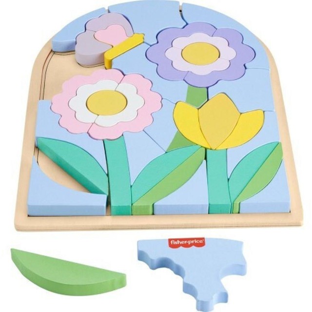 Fisher-Price: Wooden Flower Puzzle Blocks (HXT97)