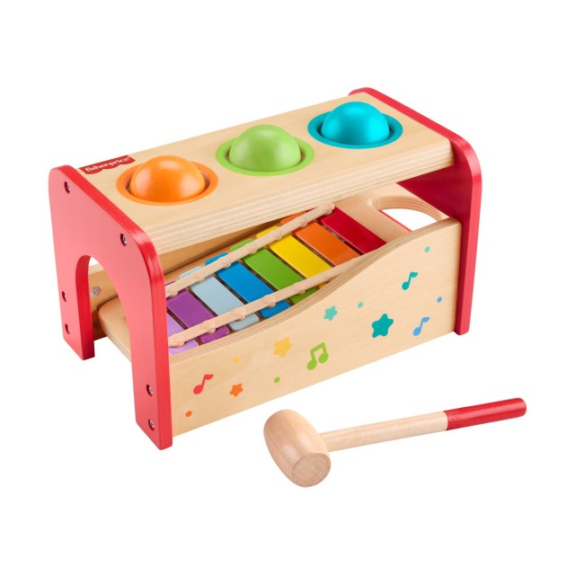 Fisher-Price - Wooden Pound & Tap Bench Xylophone (HXT88)