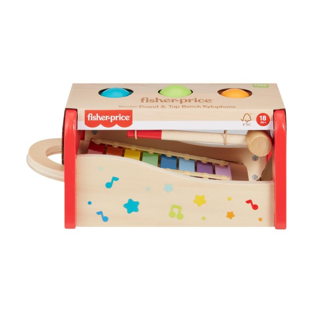 Fisher-Price - Wooden Pound & Tap Bench Xylophone (HXT88)