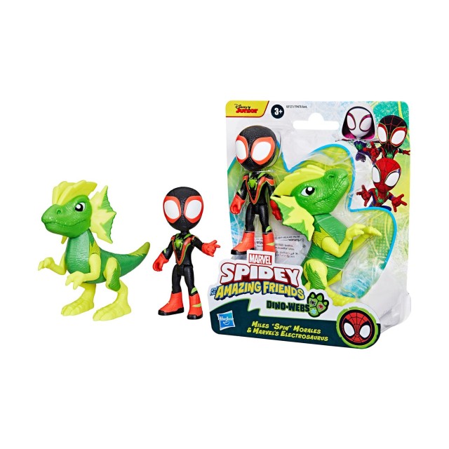 Hasbro Dinsey Marvel: Spidey And His Amazing Friends Dino-Webs - Miles ''Spin'' Morales & Marvel's Electrosaurus (G0121)