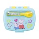 Stor: Peppa Pig Core 2022 - Funny Sandwich Box With Cutlery (13909)