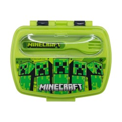 Stor: Minecraft - Funny Sandwich Box With Cutlery (40409)