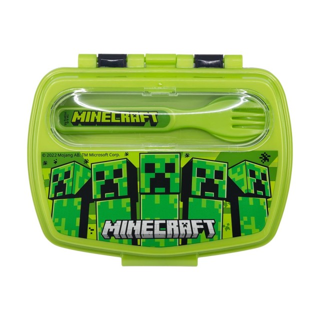 Stor: Minecraft - Funny Sandwich Box With Cutlery (40409)