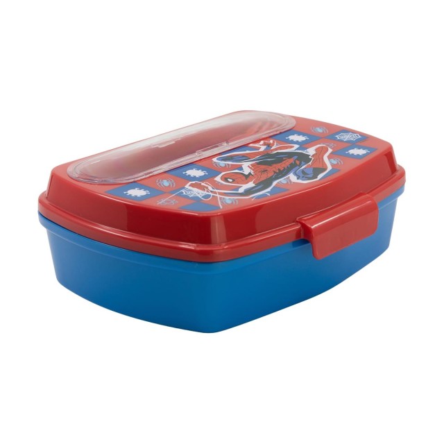 Stor: Marvel: Spider-Man Arachnid Grid -  Funny Sandwich Box With Cutlery (74709)