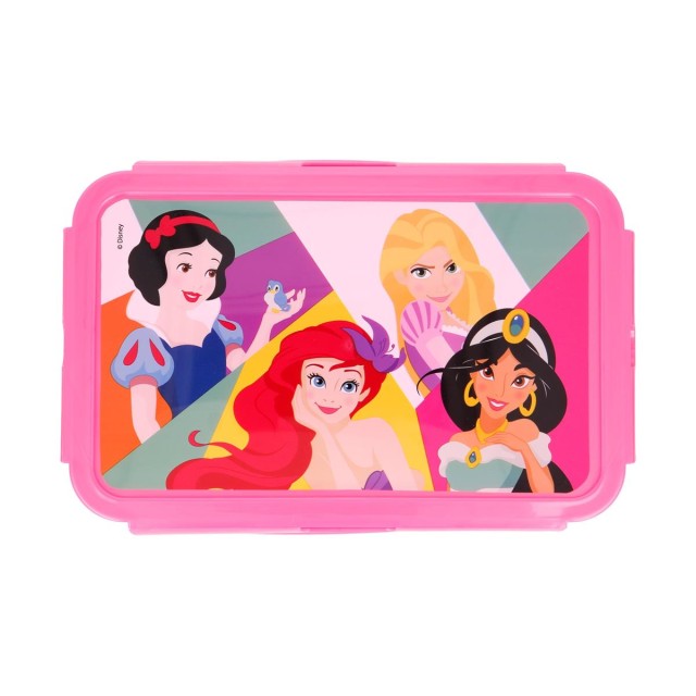 Stor: Disney Princess: Bright & Bold - Rectangular Food Container With Removable Compartments (1190ml) (51245)