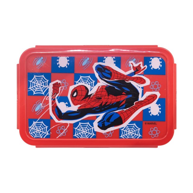 Stor: Marvel: Spider-Man Arachnid Grid -  Rectangular Food Container With Removable Compartments (1190ml) (74745)