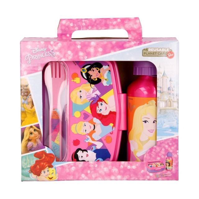 Stor: Disney Princess: Bright & Bold - 4 Pcs Urban Back to School Set In Gift Box  (51263)