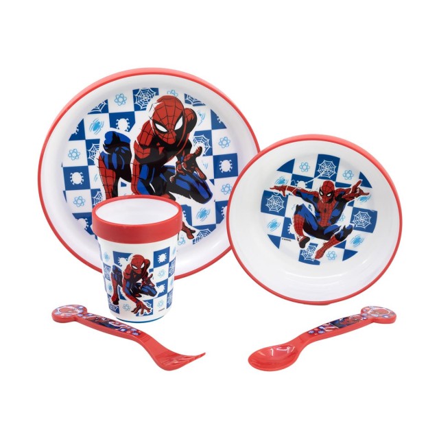 Stor Marvel: Spider-Man Arachnid Grid -  Non Slip 5 Pcs Bicolor Premium Set  (74781)