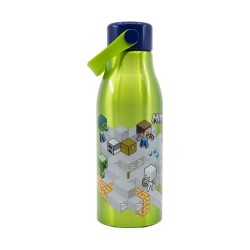 Stor: Minecraft - Isometric Flexi Handle Aluminium Bottle (760ml) (40461)