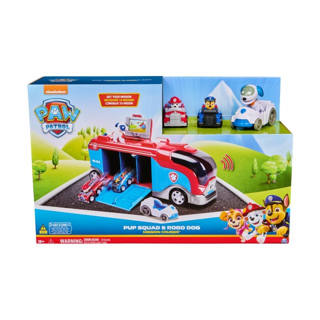 Spin Master Paw Patrol: Pup Squad & Robo Dog - Mission Cruiser Vehicle Playset (6070313)*