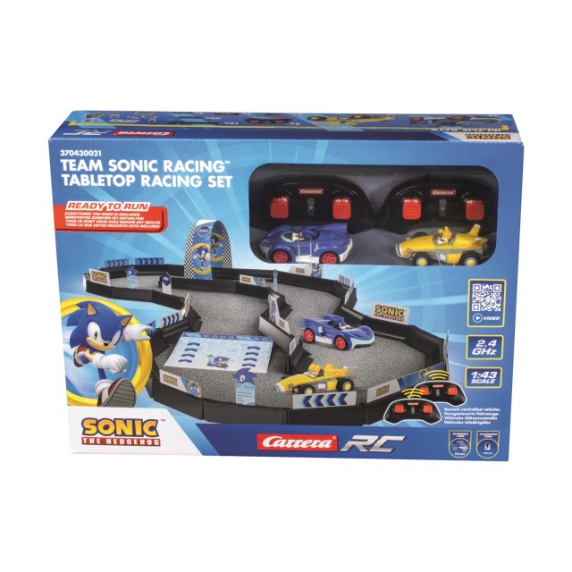 Carrera R/C Car: Team Sonic Racing™ Mini RC - 1:43 Tabletop Racing Set (370430021)