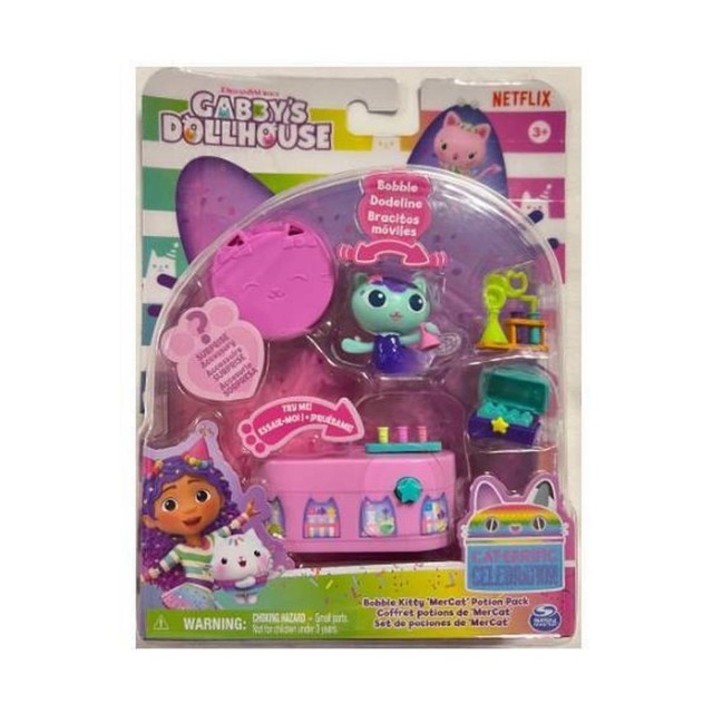 Spin Master Gabby's Dollhouse: Cat-Errific Celebration - Bobble Kitty MerCat Potion Pack (20144758)