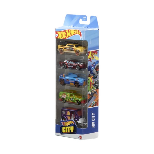 Mattel Hot Wheels - HW City (Set Of 5) (JBJ75)