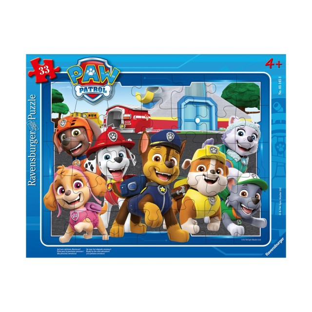 Ravensburger Puzzle: Paw Patrol - Ready for the Next Adventure (33pcs) (5145)