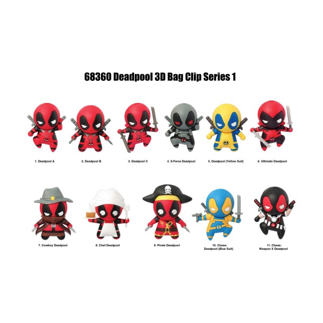 Monogram Marvel: Deadpool (Blind Bag/Random) 3D Foam Bag Clips Figures