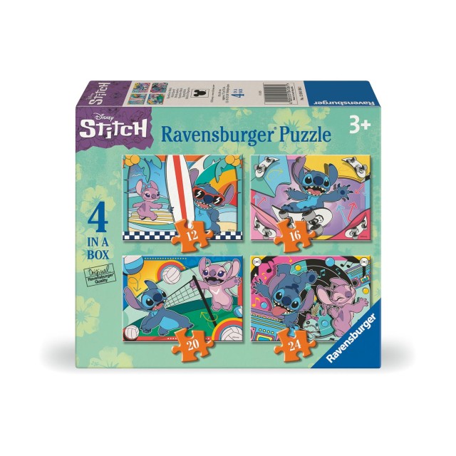 Ravensburger Puzzle Disney: Stitch - Vacay Mode 4 in a Box (12/16/20/24pcs) (12001069)