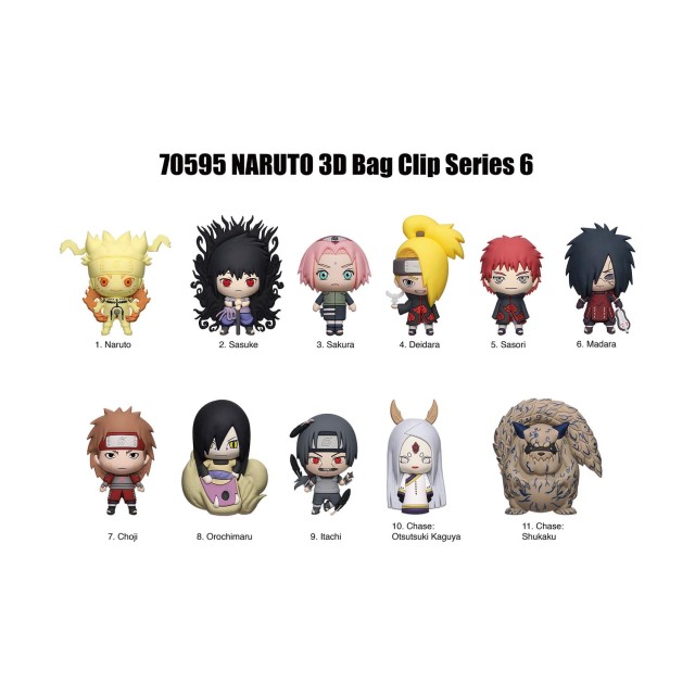 Monogram: Naruto (Blind Bag/Random) 3D Foam Bag Clips Figures