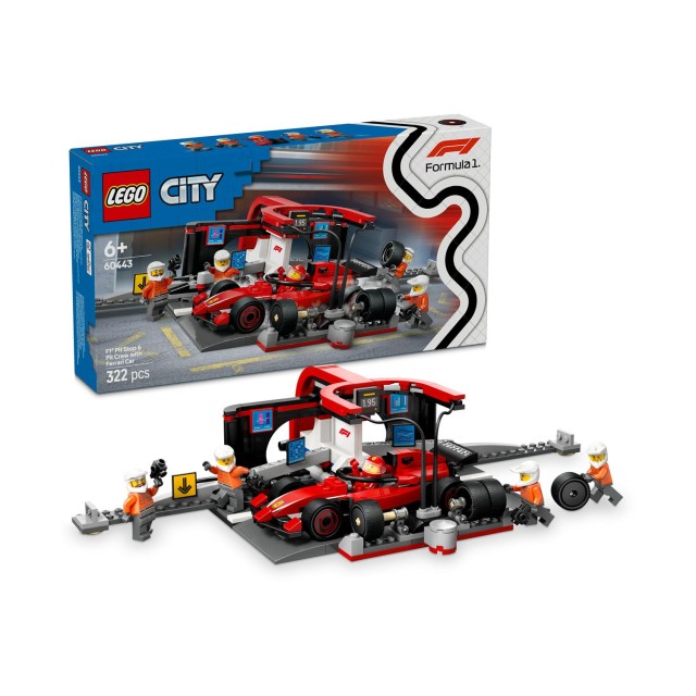 LEGO® City: F1® Pit Stop & Pit Crew with Ferrari Car (60443)