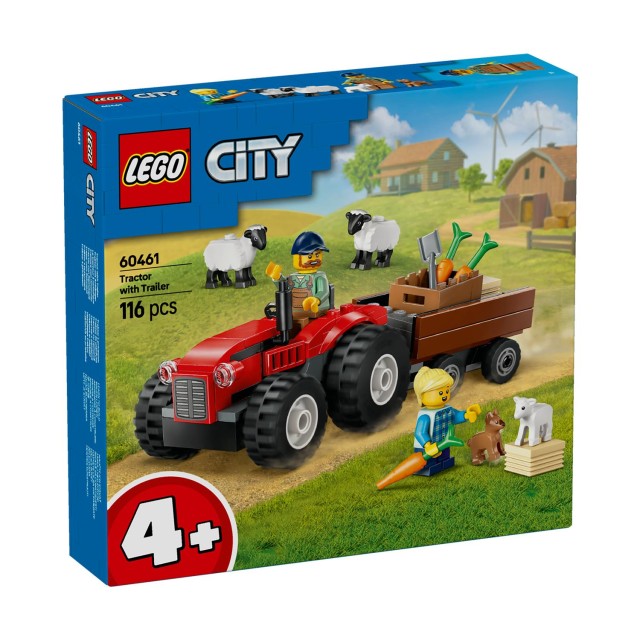 LEGO® City: Red Farm Tractor with Trailer & Sheep (60461)