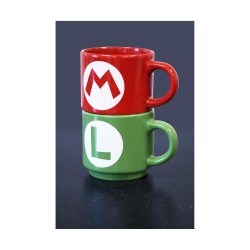 Pyramid Nintendo: Super Mario (Mario Luigi Initial) - Stackable Mugs Set (GP86738)