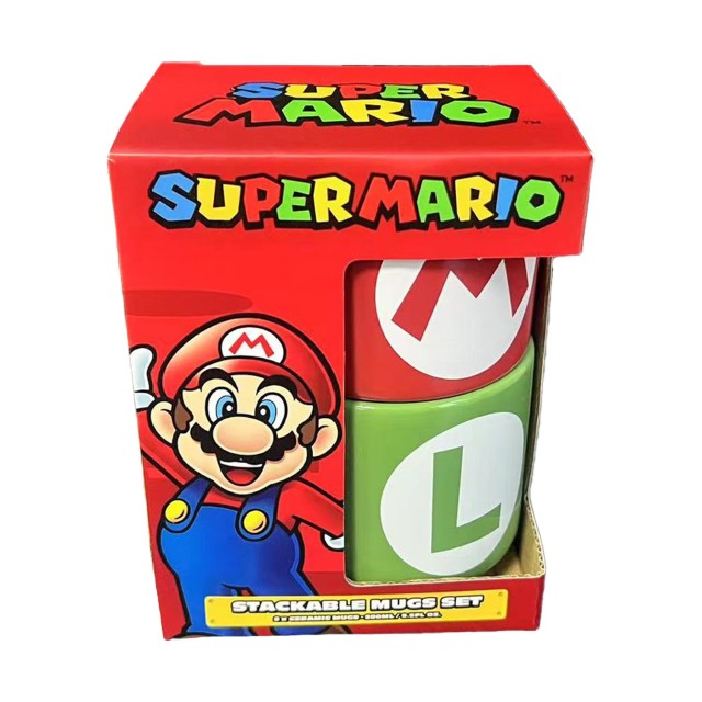 Pyramid Nintendo: Super Mario (Mario Luigi Initial) - Stackable Mugs Set (GP86738)