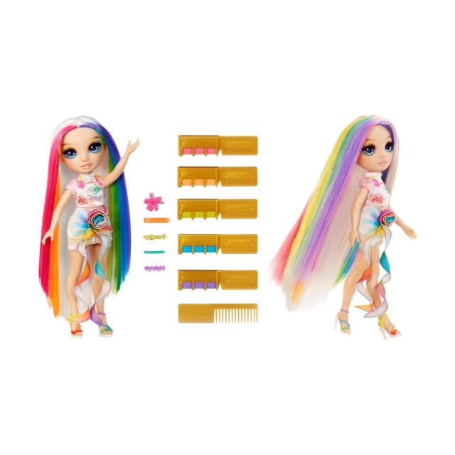 MGA Rainbow High: Design Studio Hair Chalk & Style - Amaya Raine 11” Doll (526780)