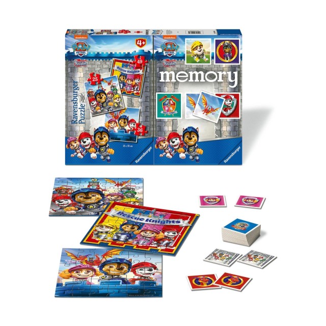 Ravensburger Memory® + 3 Puzzle: Paw Patrol - Rescue Knights (20983)