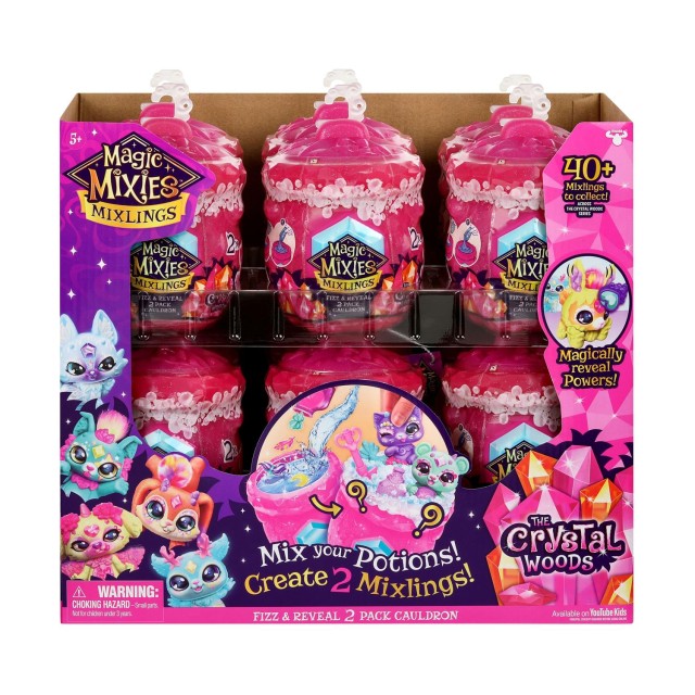Giochi Preziosi Magic Mixies: Mixlings - The Crystal Woods Fizz & Reveal 2 Pack Gauldron S3 (MG008000)
