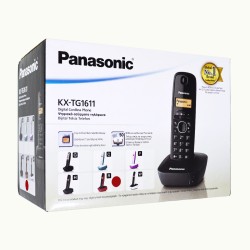 Ασύρματο Ψηφιακό Τηλέφωνο Panasonic KX-TG1611GRR Μαύρο-Κόκκινο