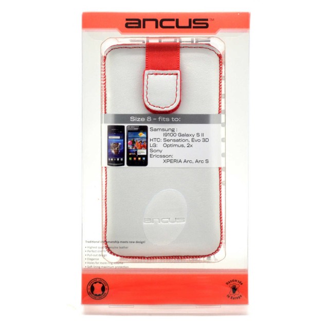 Θήκη Protect Ancus για Samsung A3 A300F Lenovo S750 and Xperia Z3 Z5 Old Leather Λευκή με Κόκκινη Ραφή