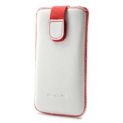 Θήκη Protect Ancus για Samsung A3 A300F Lenovo S750 and Xperia Z3 Z5 Old Leather Λευκή με Κόκκινη Ραφή