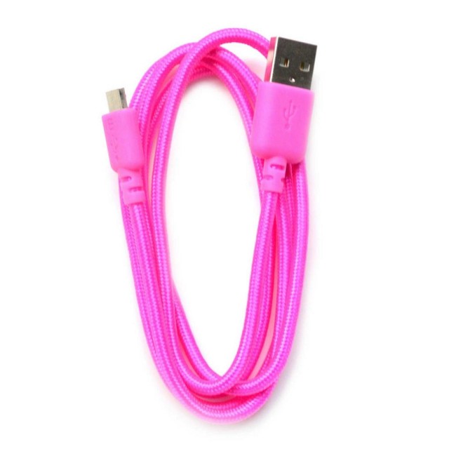 Καλώδιο σύνδεσης Κορδόνι Ancus USB σε Micro USB με Ενισχυμένες Επαφές Ρόζ