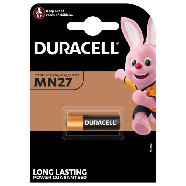 Μπαταρία Αλκαλική Security Duracell 12V size A27/27A/CA22/EL812/EL812/G27A/GP27A/L828/MN27 Τεμ. 1