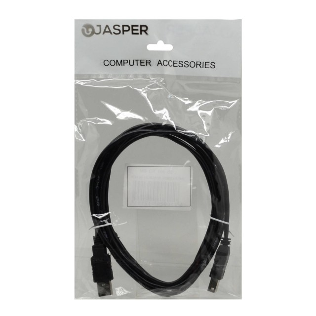 Καλώδιο Σύνδεσης Jasper USB A Αρσενικό σε USB-B Αρσενικό 3m Μαύρο