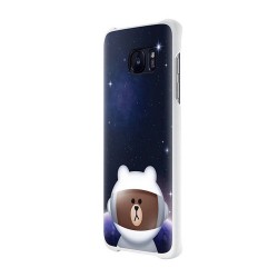 Θήκη Faceplate Samsung S7 Line Friends Cover "Mr. Brown" EF-XG930LDEGWW για SM-G930F Galaxy S7 Μαύρη