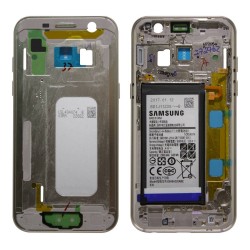 Μεσαίο Πλαίσιο Samsung SM-A320F Galaxy A3 (2017) με Μπαταρία και Πλήκτρα On/Off, Έντασης Χρυσαφί Original GH82-13667B