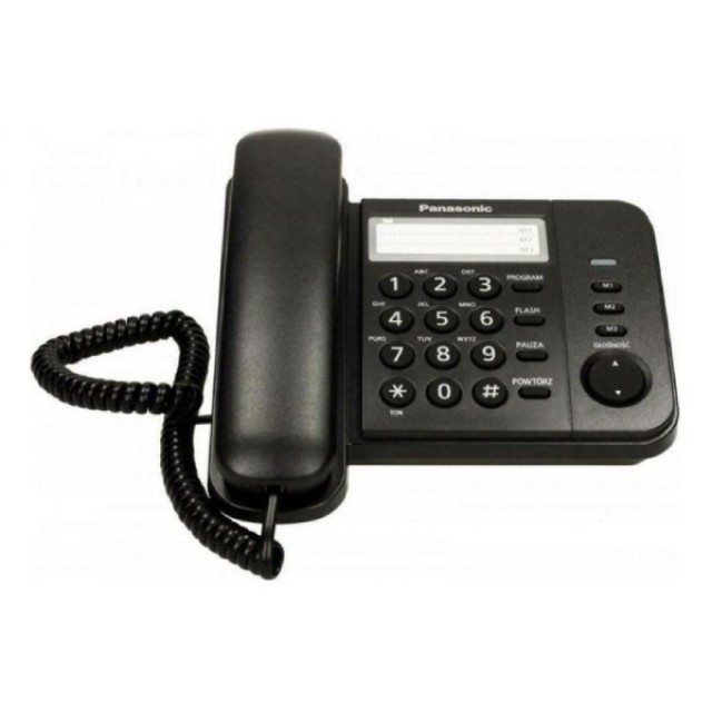Σταθερό Ψηφιακό Τηλέφωνο Panasonic KX-TS520EX2B Μαύρο