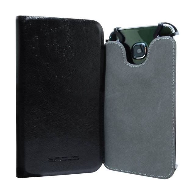 Θήκη Book Ancus Universal Elastic Hook για Smartphone 4.7" - 5.3'' Ίντσες Μαύρη (14 cm x 7 cm)