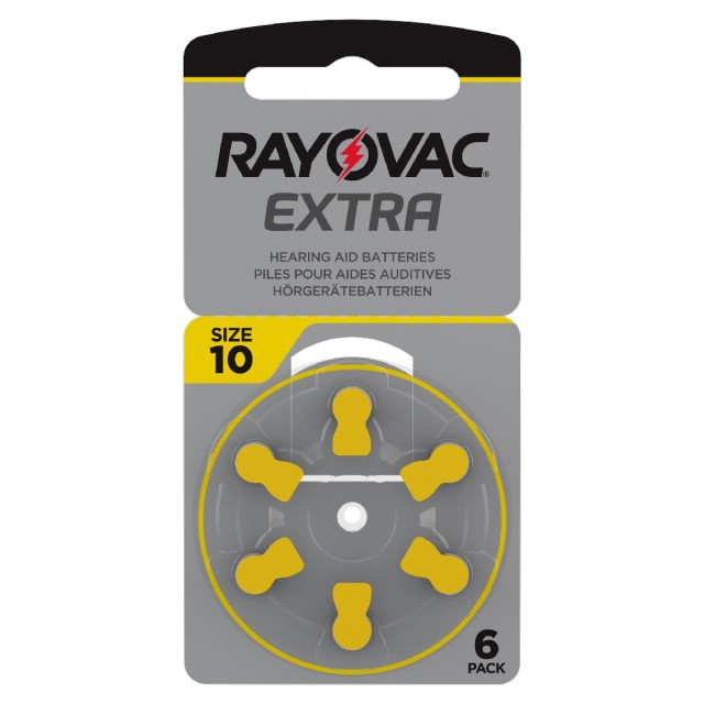 Μπαταρίες Ακουστικών Βαρηκοΐας Rayovac 10 Extra Advanced 1.45V Τεμ. 6