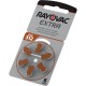 Μπαταρίες Ακουστικών Βαρηκοΐας Rayovac 312 Extra Advanced 1.45V Τεμ. 6