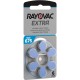 Μπαταρίες Ακουστικών Βαρηκοΐας Rayovac 675 Extra Advanced 1.45V Τεμ. 6