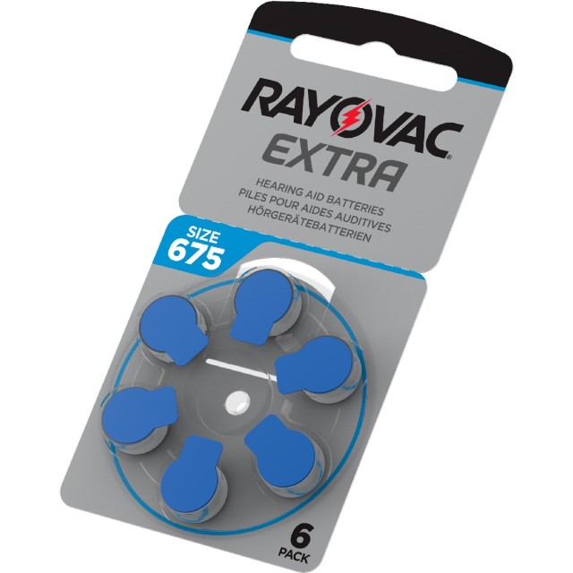 Μπαταρίες Ακουστικών Βαρηκοΐας Rayovac 675 Extra Advanced 1.45V Τεμ. 6