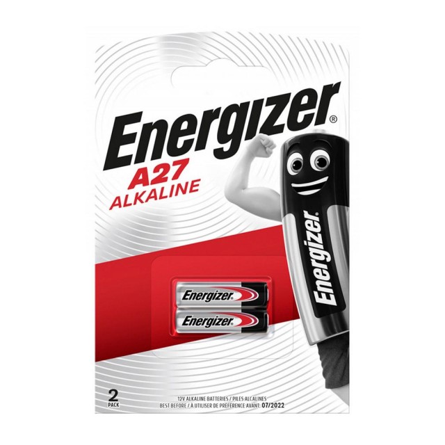 Μπαταρία Αλκαλική Energizer A27/27A/CA22/EL812/EL812/G27A/GP27A/L828/MN27 12V Τεμ. 2