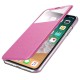 Θήκη Book Ancus S-View Elegance για Apple iPhone X / XS Φούξια